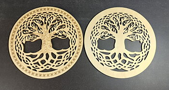 Kristallnät /Kristall Grid Platta, Yggdrasil  - 15cm