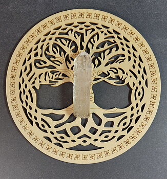 Kristallnät /Kristall Grid Platta, Yggdrasil  - 15cm