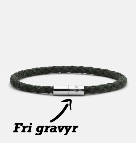 Leather bracelet Suede Green 5mm steel free engraving