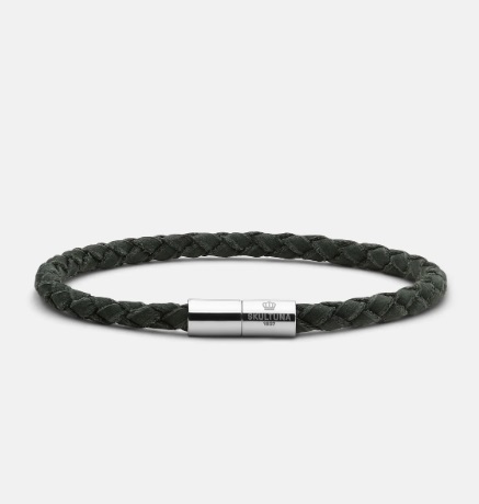 Leather bracelet Suede Green 5mm steel free engraving - 2