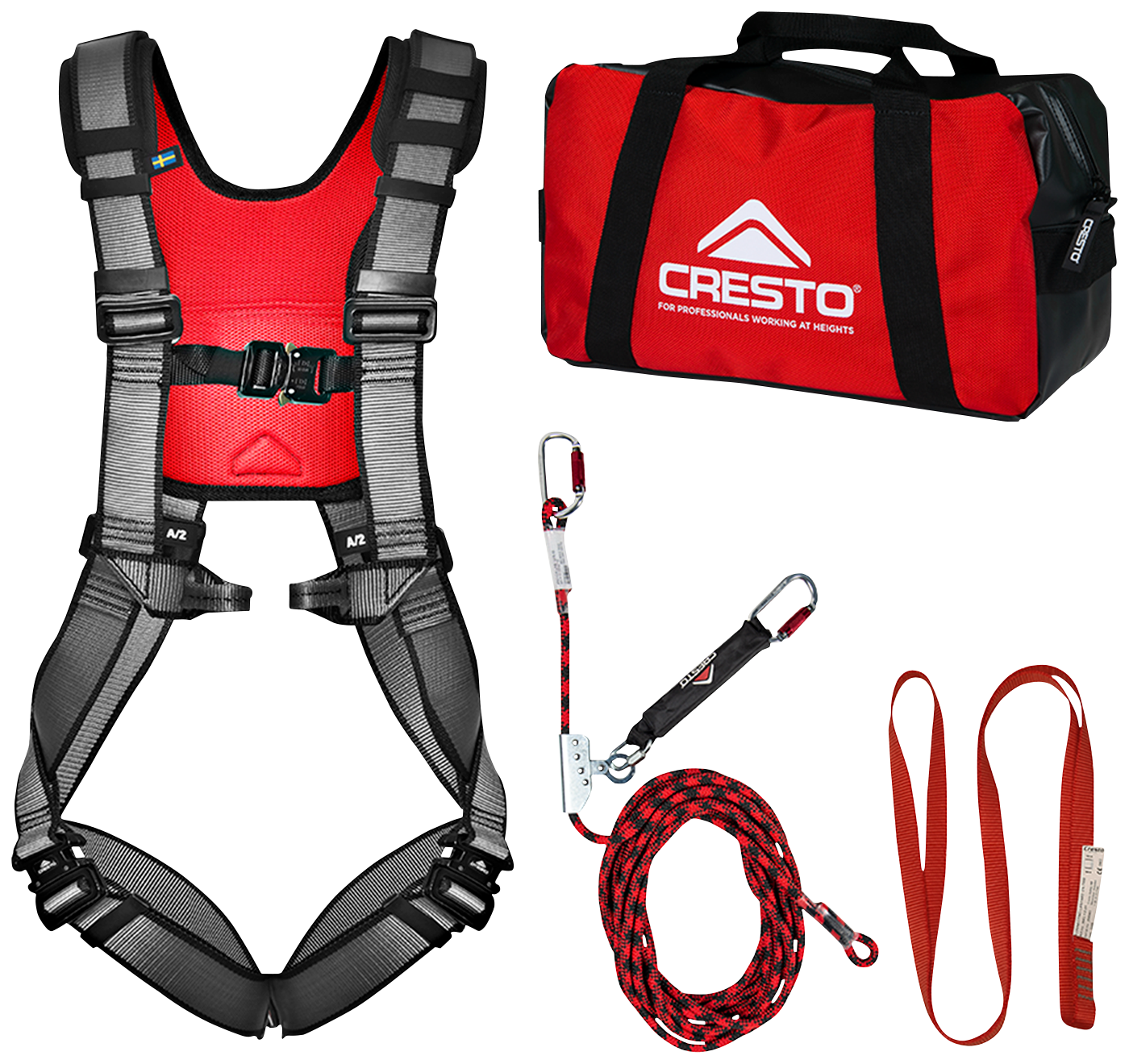 Fallskyddskit Cresto Worker Roofer Comfort 15 m
