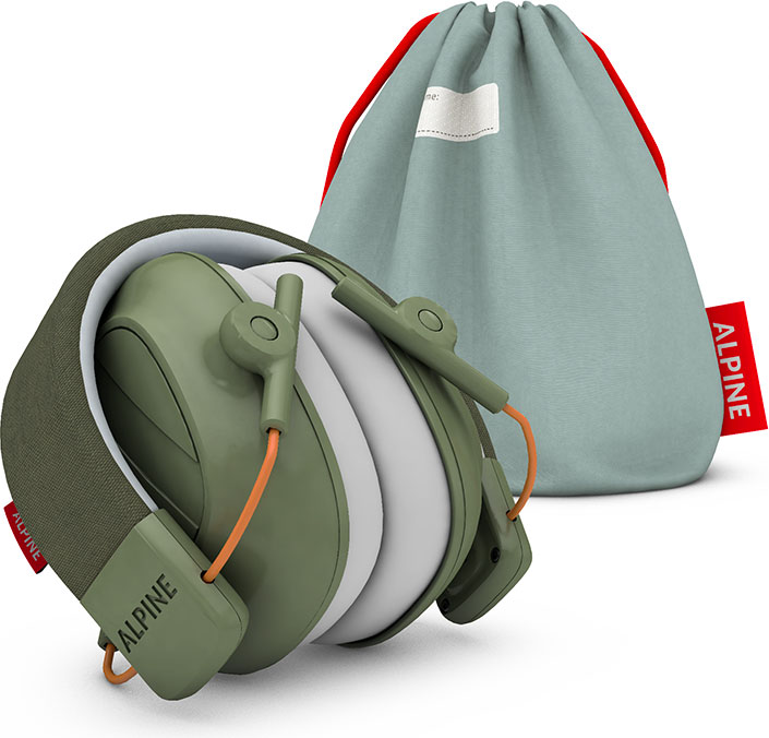 Alpine Muffy Kids Blue - hearing protection for children olive green - 3