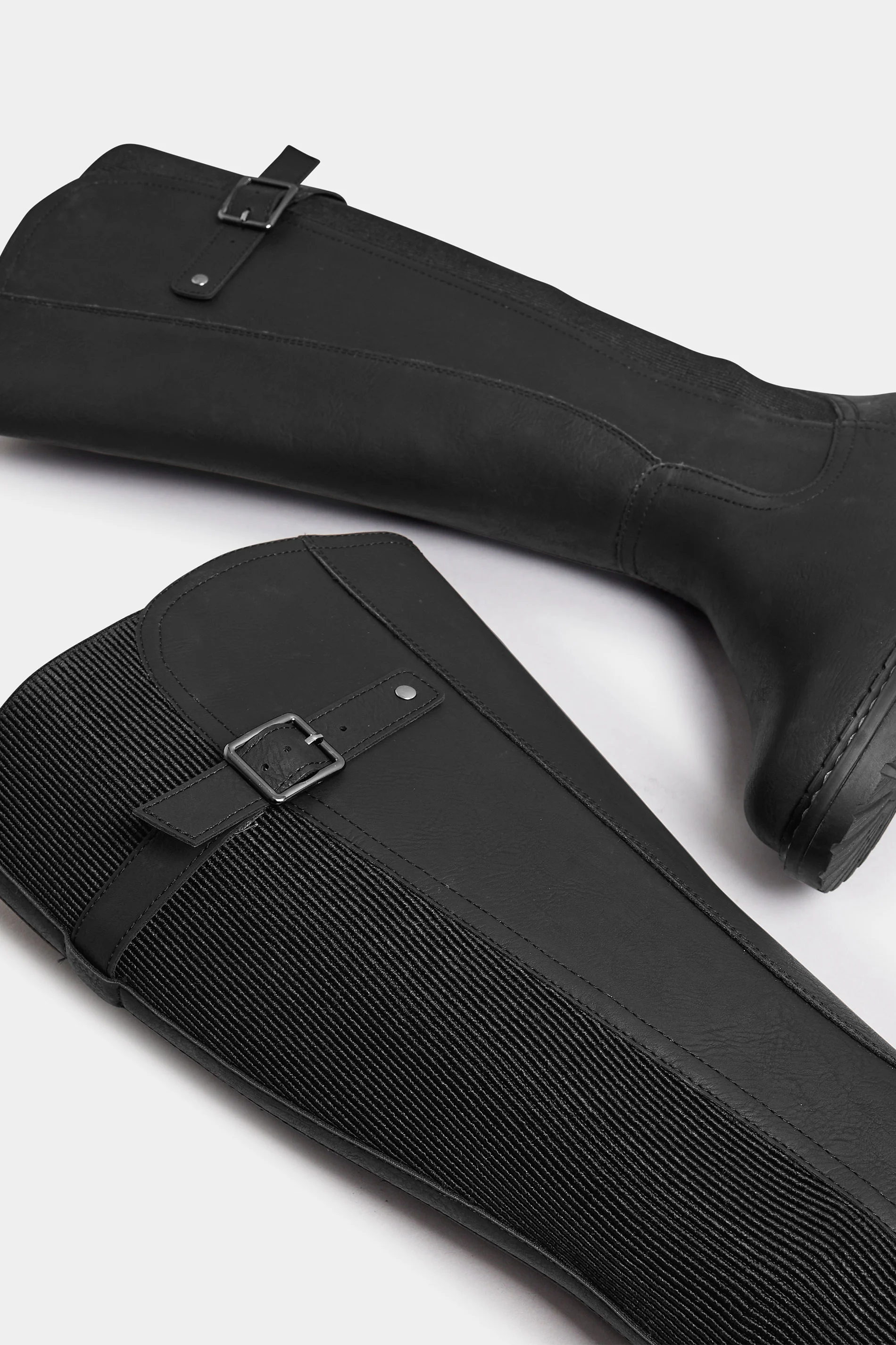 Stövel med elastisk resårpanel, svart  - 5