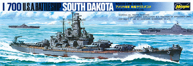 1/700 U.S.A. Battleship USS South dakota