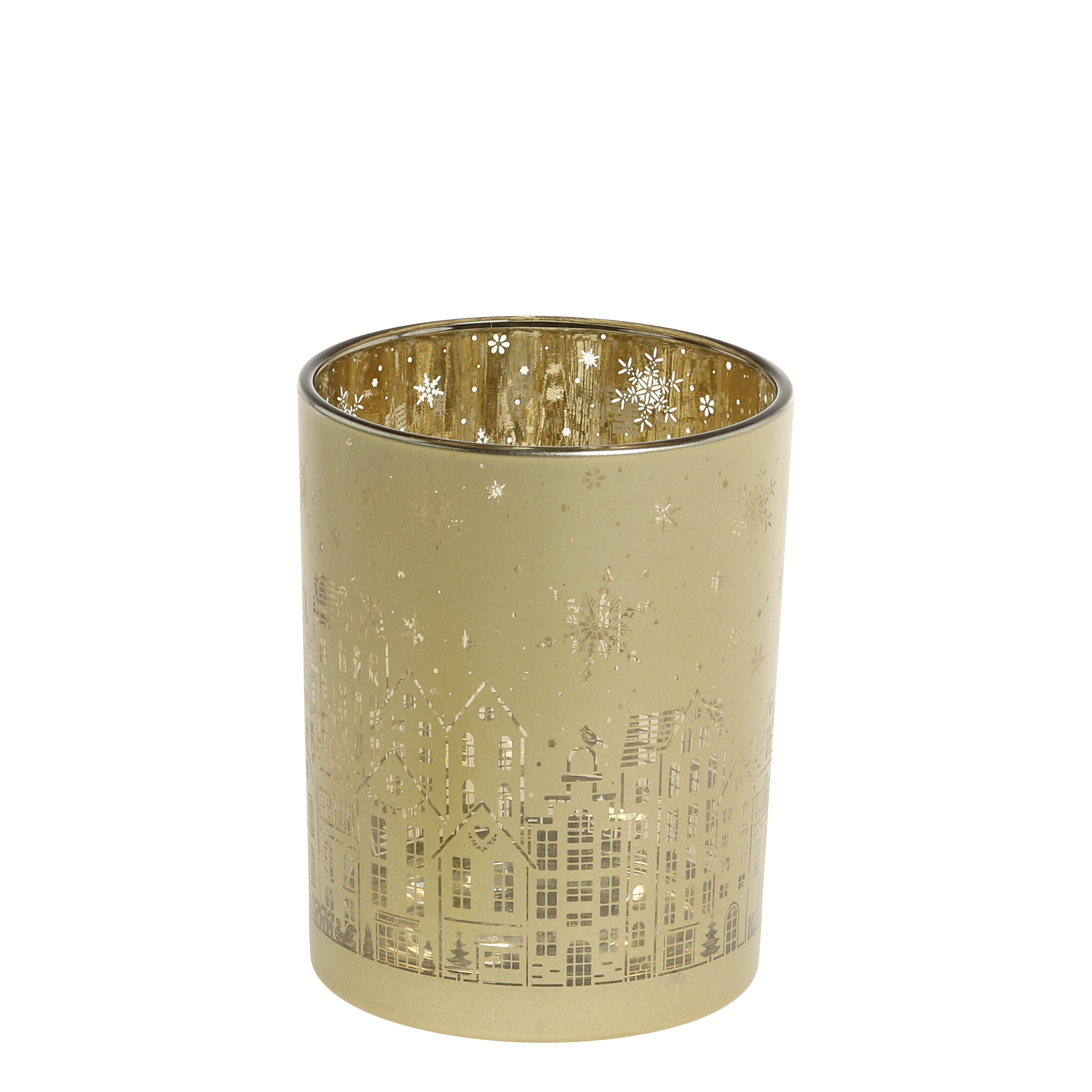 House - Candlestick - Lantern - Vase - Glass - 10x12.5 cm - 4