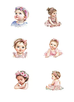 Reprint Klippark  A4 0136  -Baby Girl