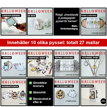 Halloweenpaket (Alla halloweenpyssel till paketpris)