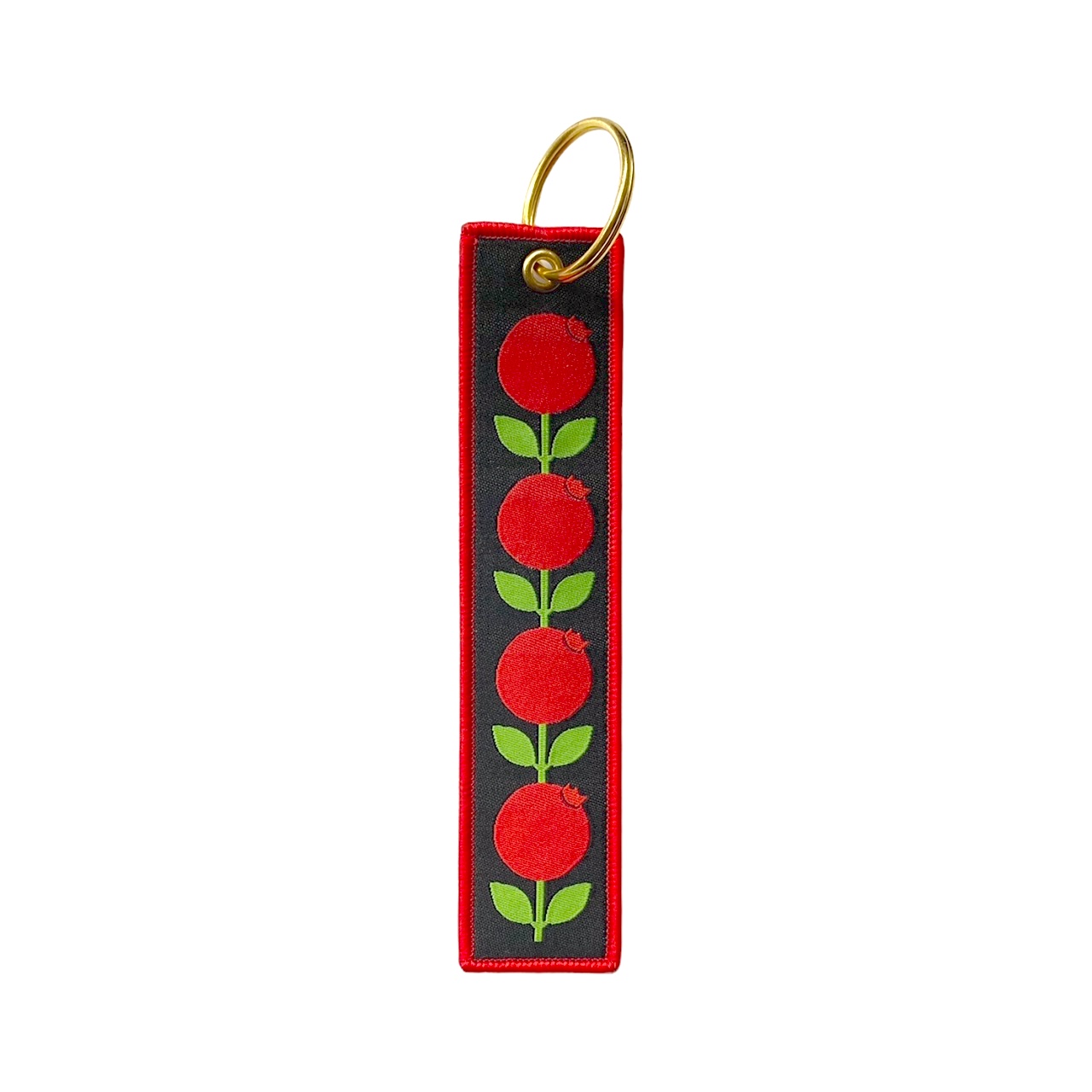 Keyring woven strap - Lingonberry