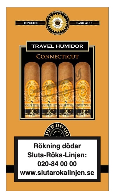 Perdomo 10th Anniversary Connecticut Epicure Humibag – 4 Cigarrer