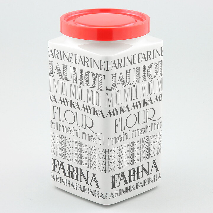 Esteri Tomula (1966) Flour Jar with Text Decor 20 cm