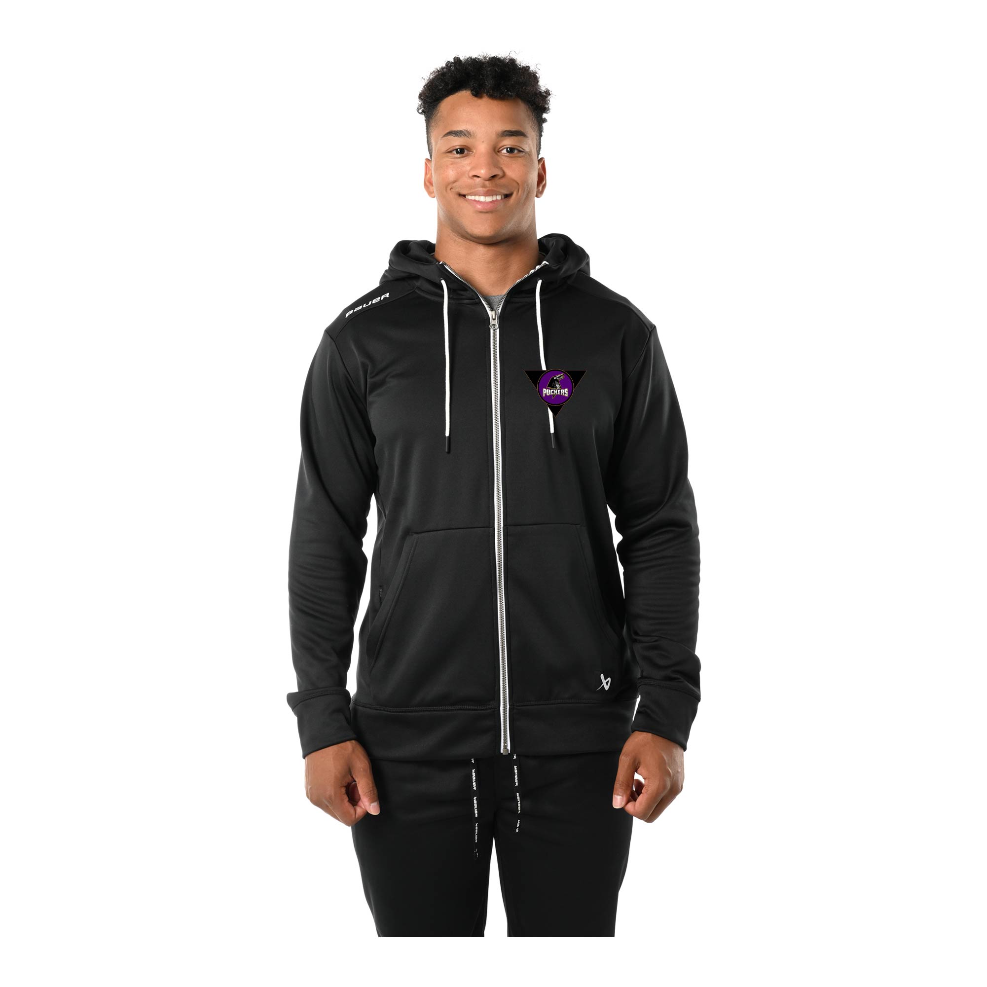 Bauer Ziphoodie Team Fleece Sr (Puckers) inkl.klubbemblem