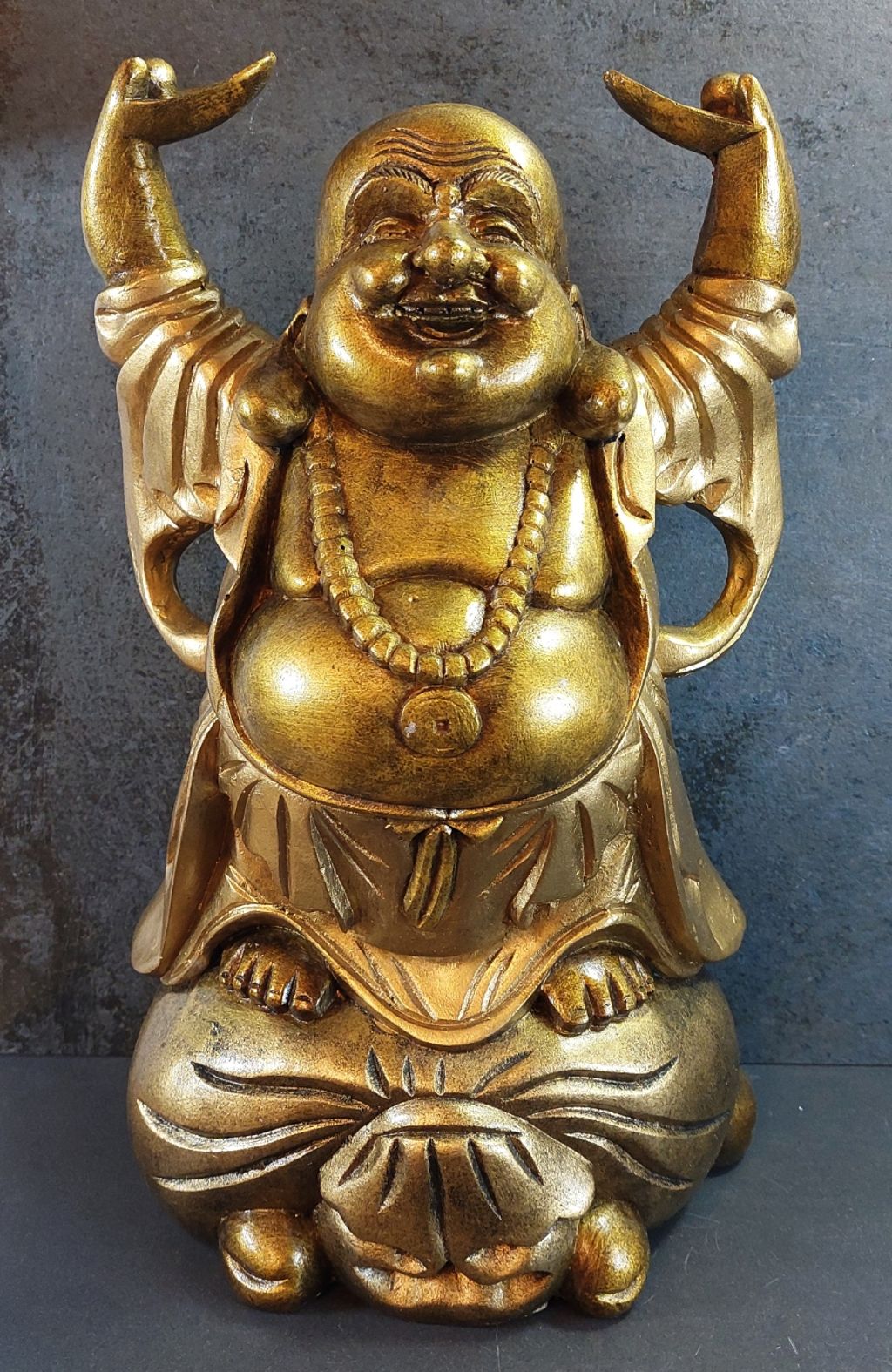 Glad Buddha Staty - 40 cm - 2