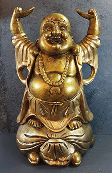 Glad Buddha Staty - 40 cm