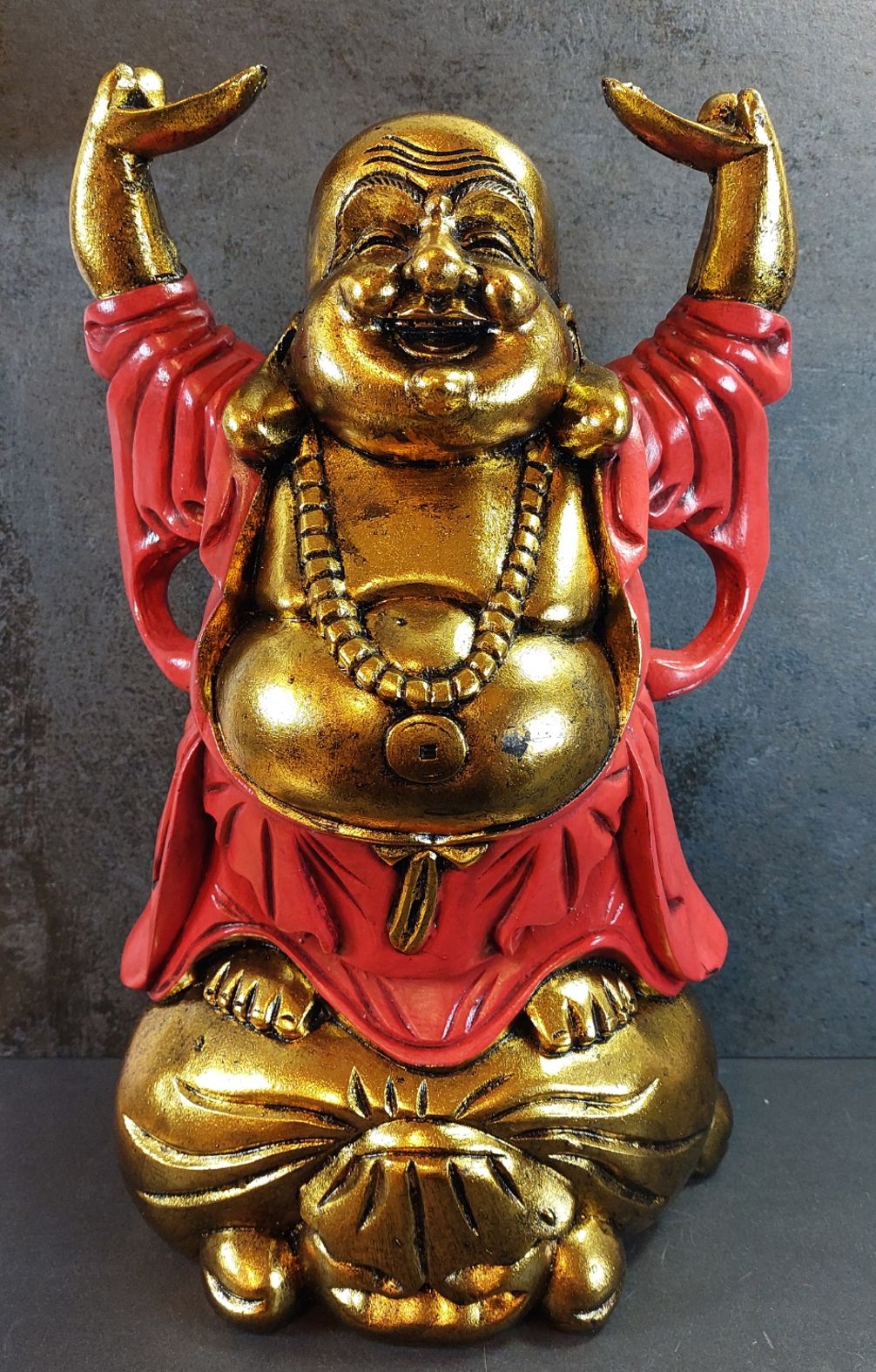 Glad Buddha Staty - 40 cm - 5