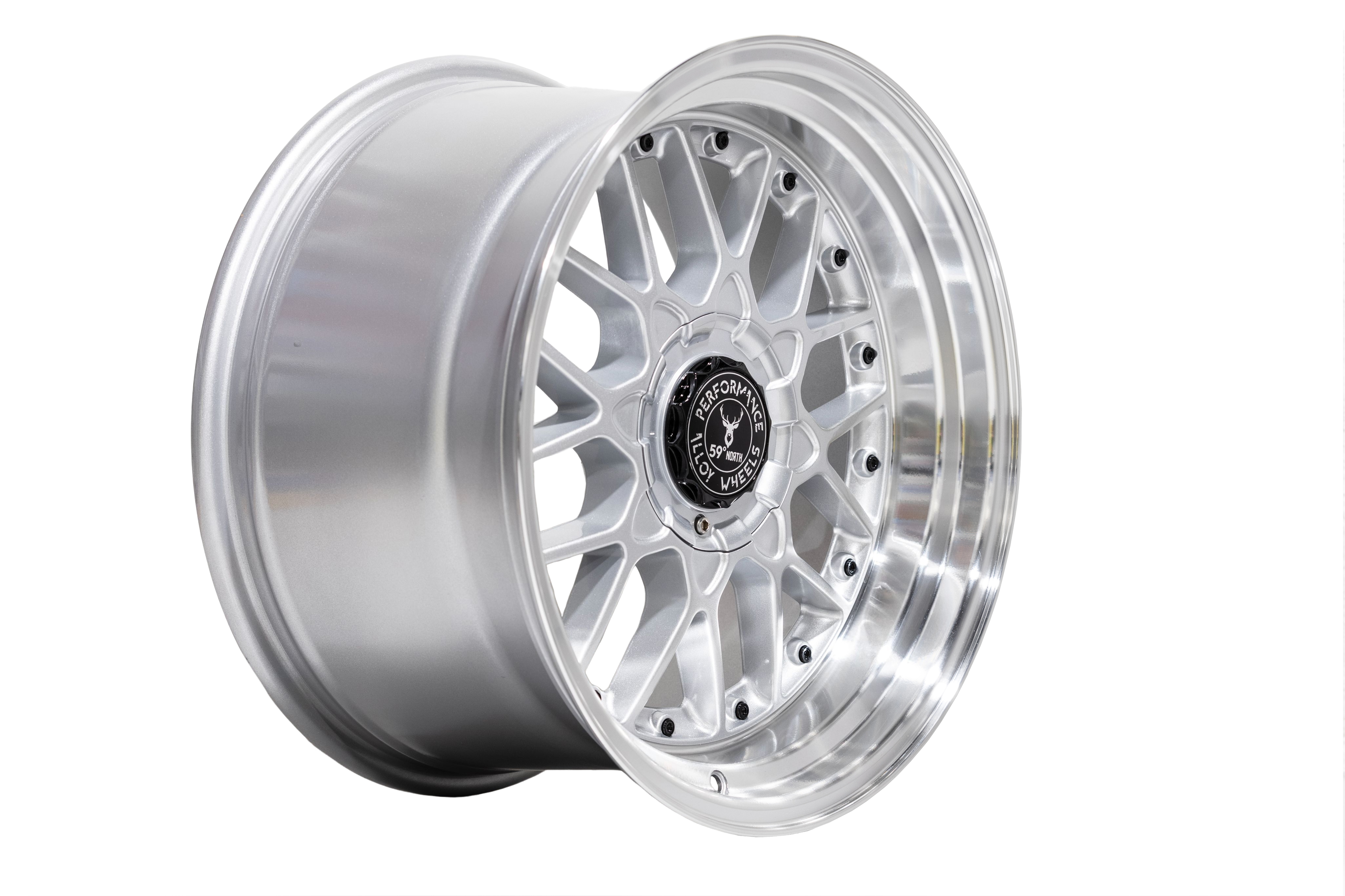 59°North Wheels D-010 10x18" ET25 5x114,3/5x120 Silver/polerad kant - 2