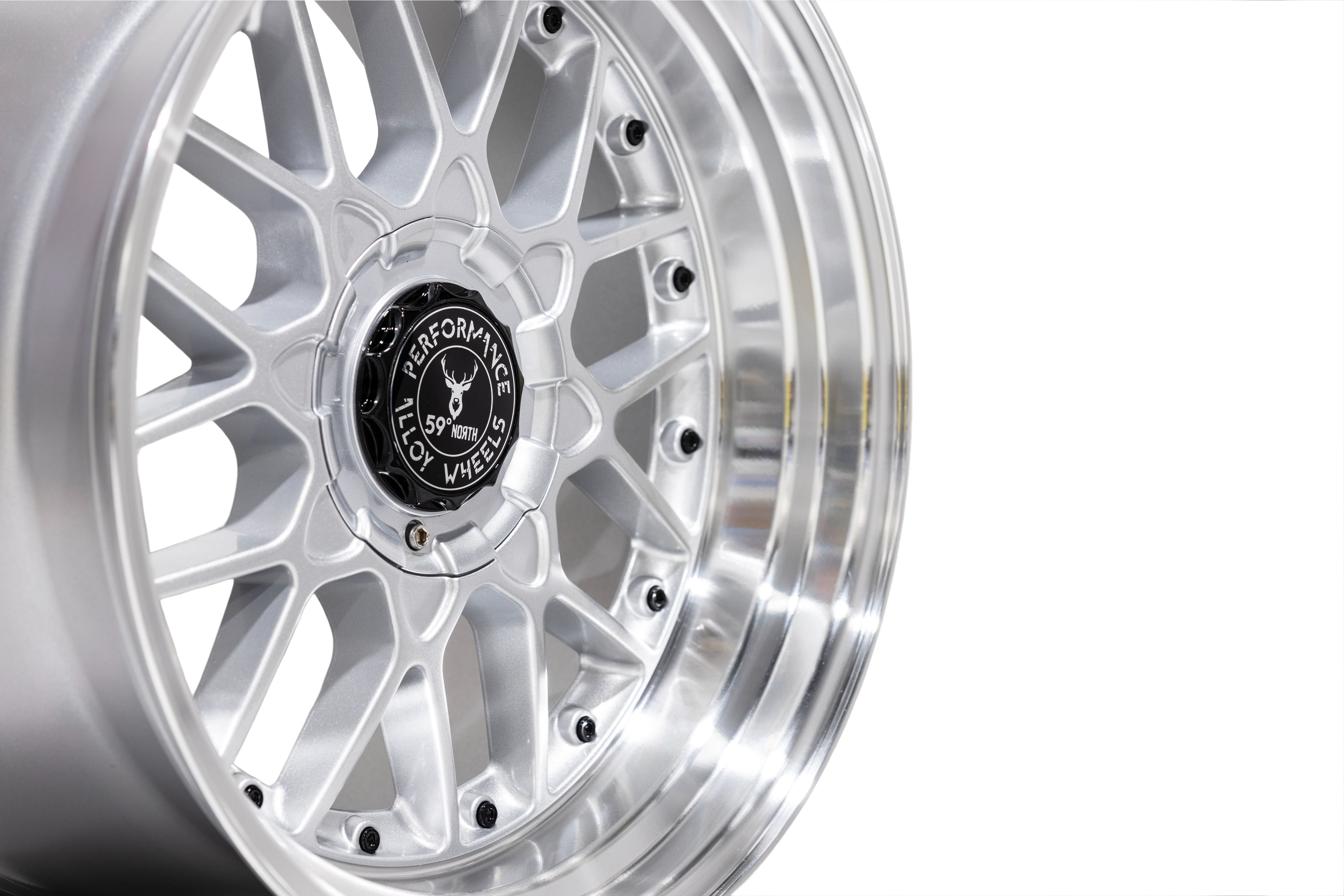 59°North Wheels D-010 10x18" ET25 5x114,3/5x120 Silver/polerad kant - 4