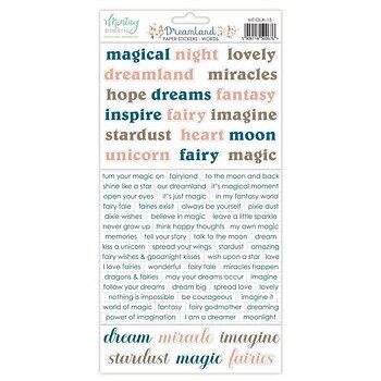 Mintay 6 x 12 Paper Stickers Words -Dreamland