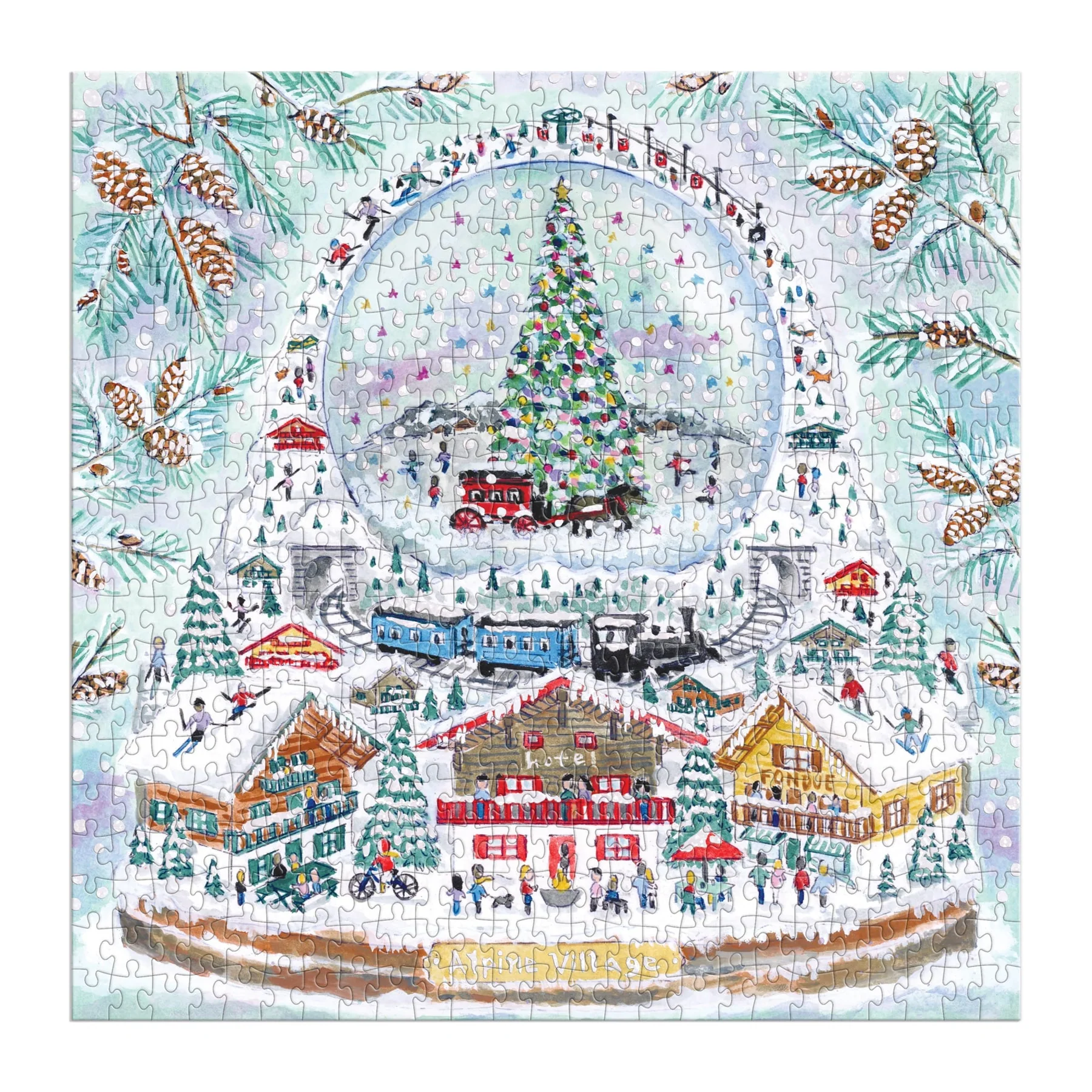 Michael Storrings Alpine Village Snowglobe 500 Piece Foil Puzzle - 3