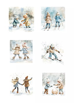 Reprint Klippark  A4 0133 -Children Playing
