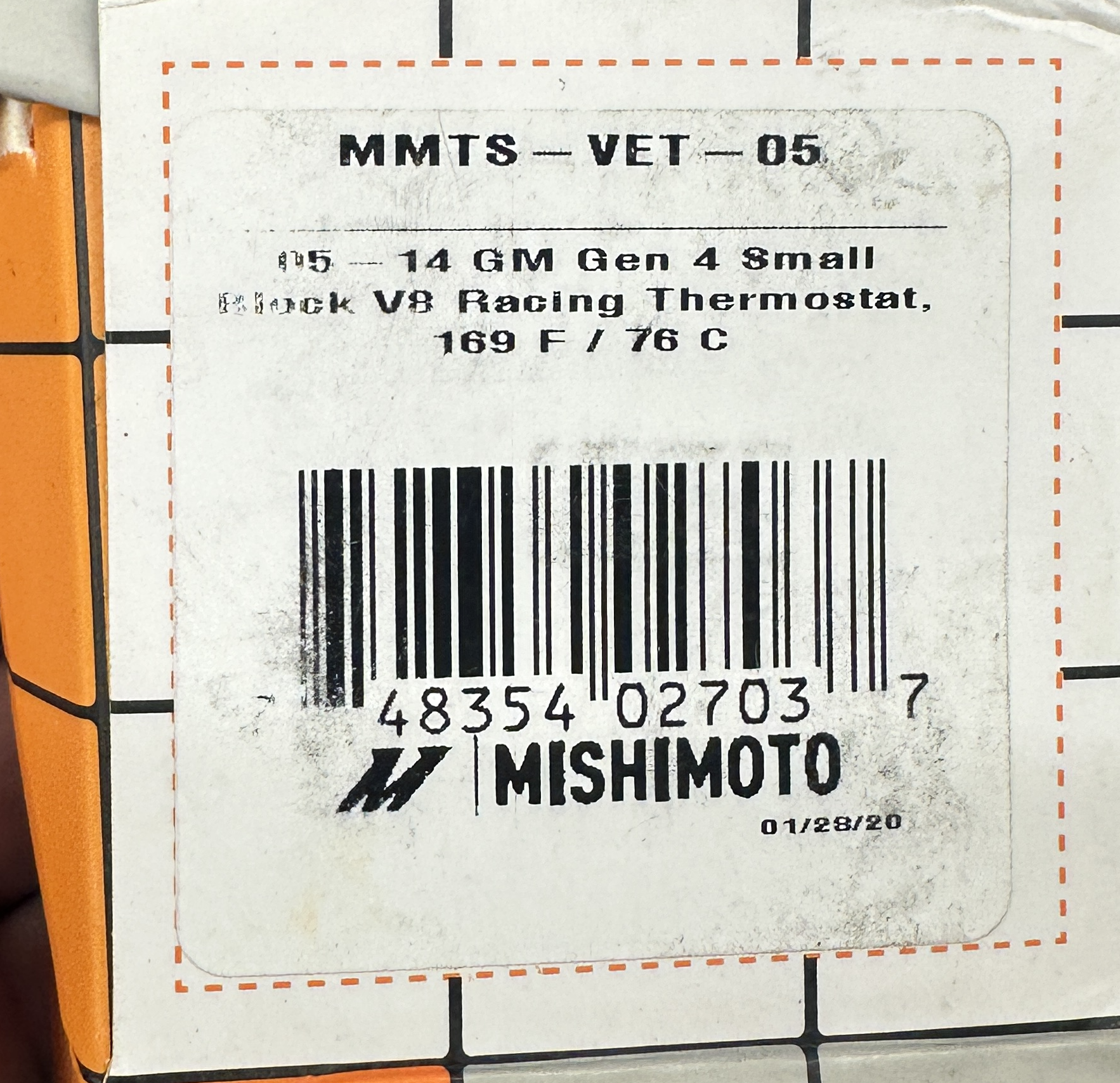Mishimoto - Performance Termostat 76C/169F  - 3