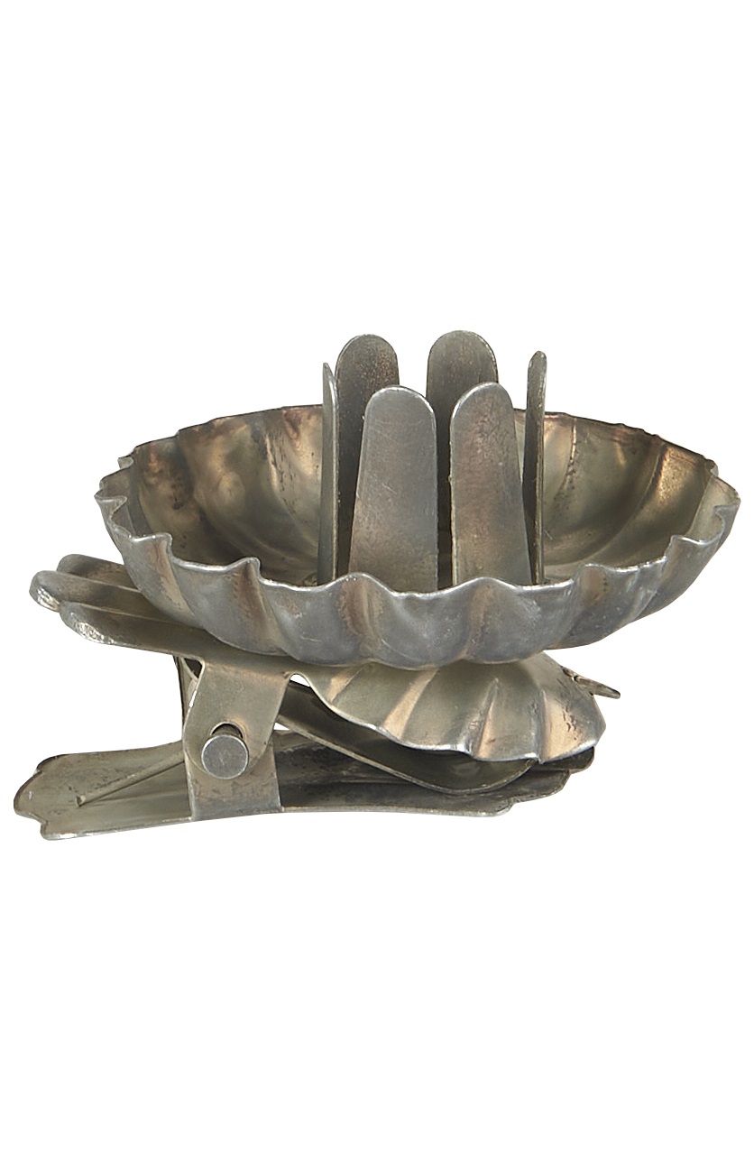 Candle holder - Candle holder with clips for Christmas tree lights - Zinc - 2