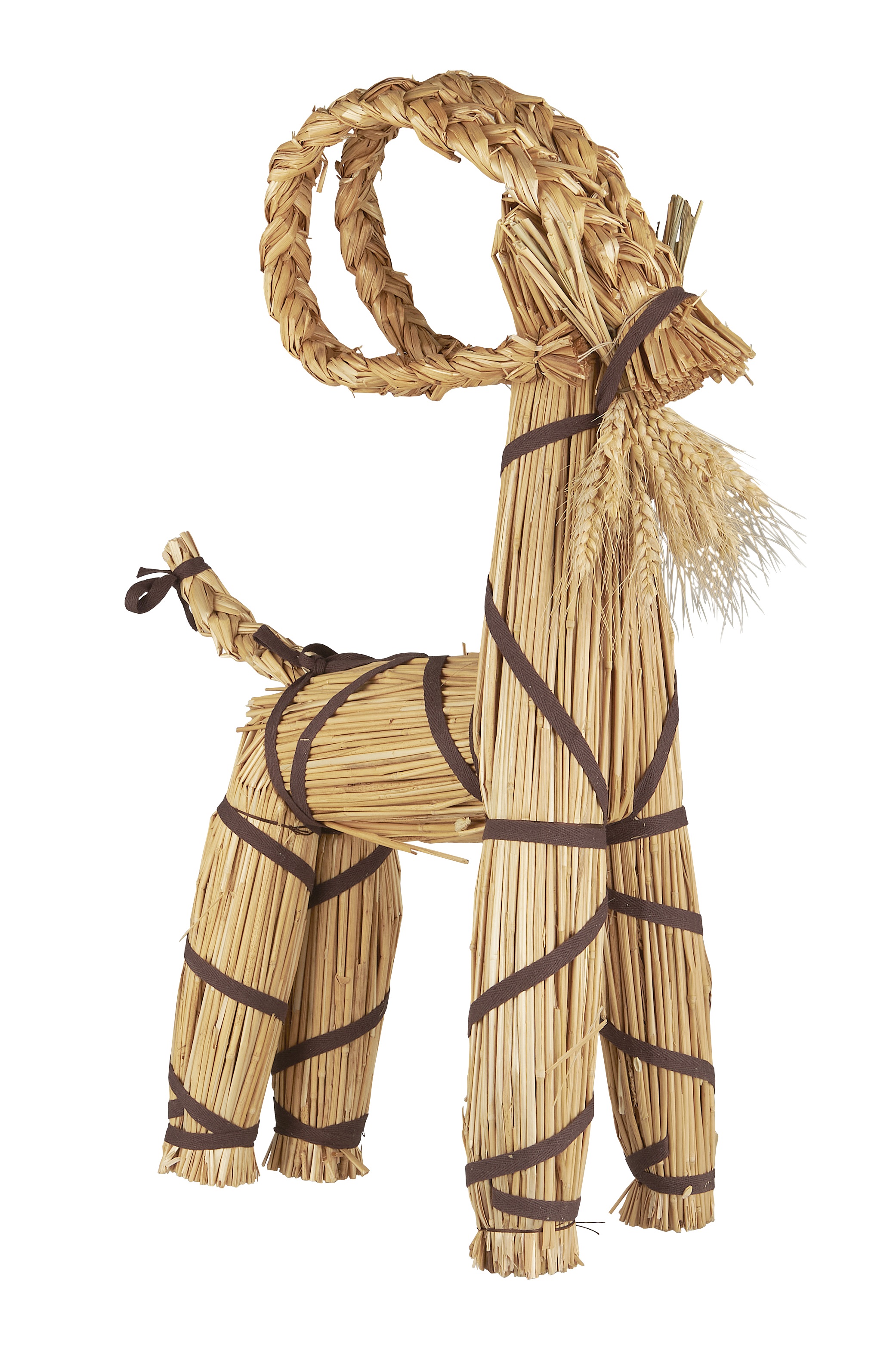Halmbock- Julbock - Bock Halm - Bruna Band - 63x36 cm  - 2