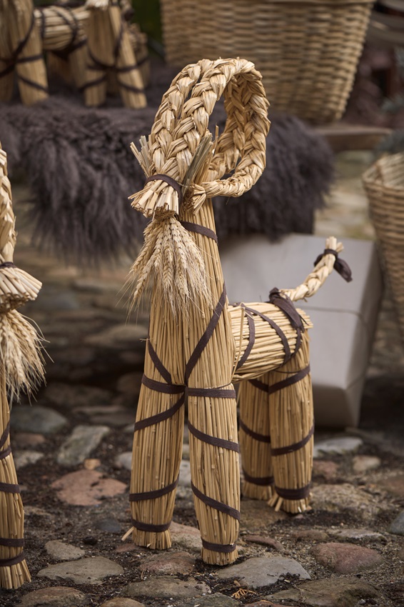 Halmbock- Julbock - Bock Halm - Bruna Band - 63x36 cm  - 3