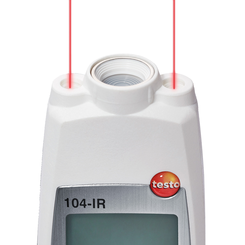 Testo 104-IR Vattentät ficktermometer med vikbar spets+IR mätning - 3