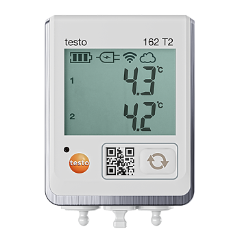 Testo 162 T2 – WiFi-datalogger för 2 NTC-temperaturgivare