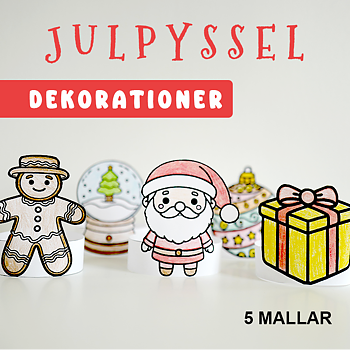 Juldekorationer 5 mallar