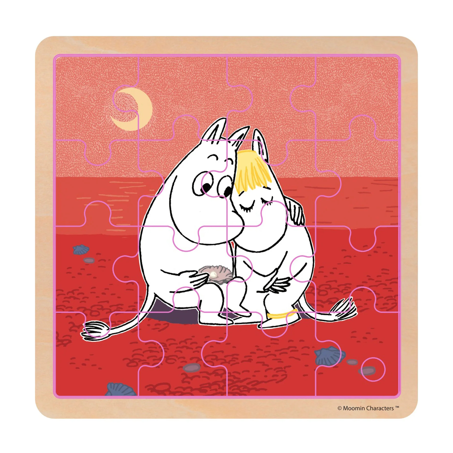 Mumin Träpussel 16 Bitar - Mumintrollet & Snorkfröken