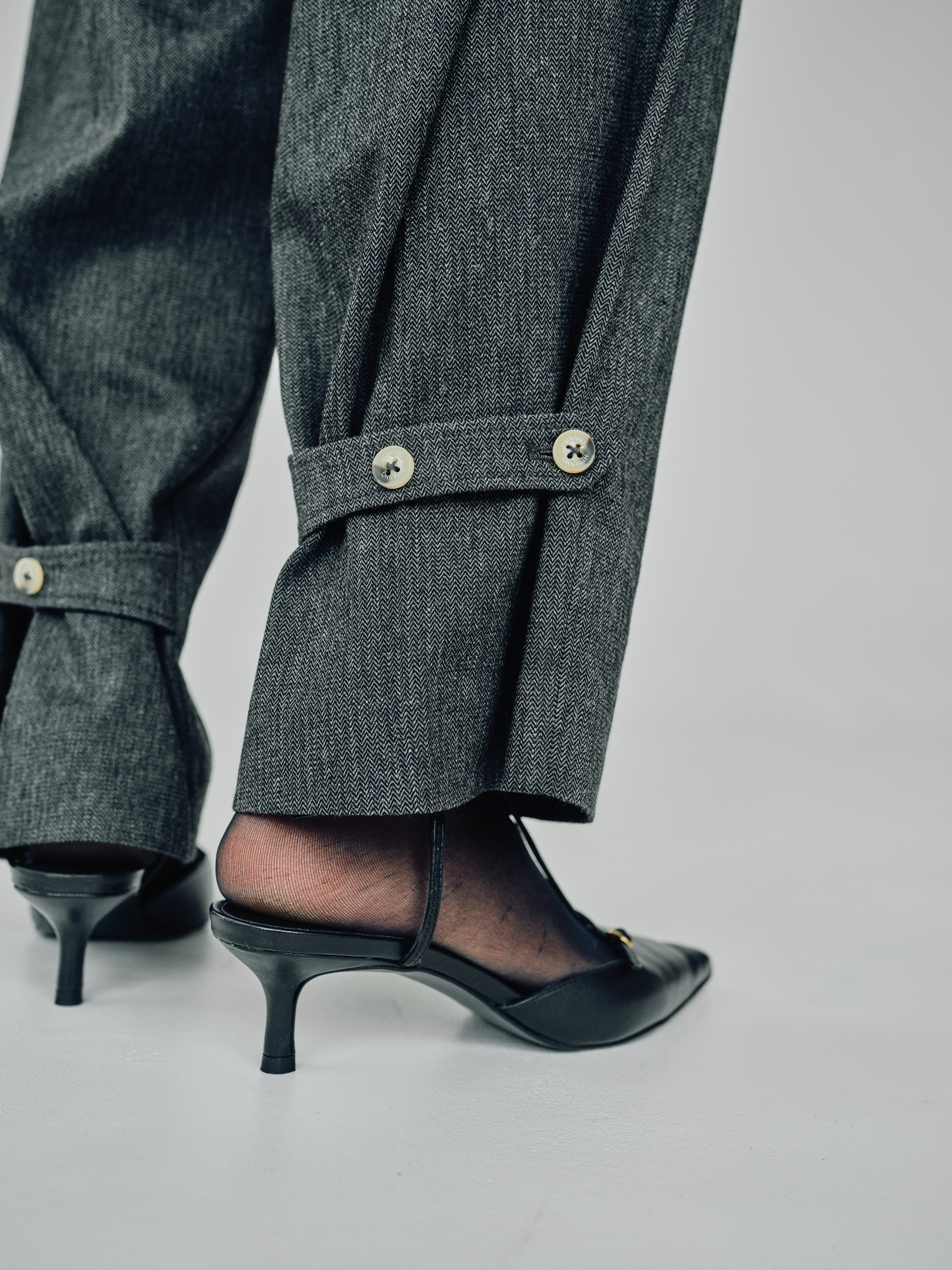 HEYANNO Well Herringbone Pant - 6