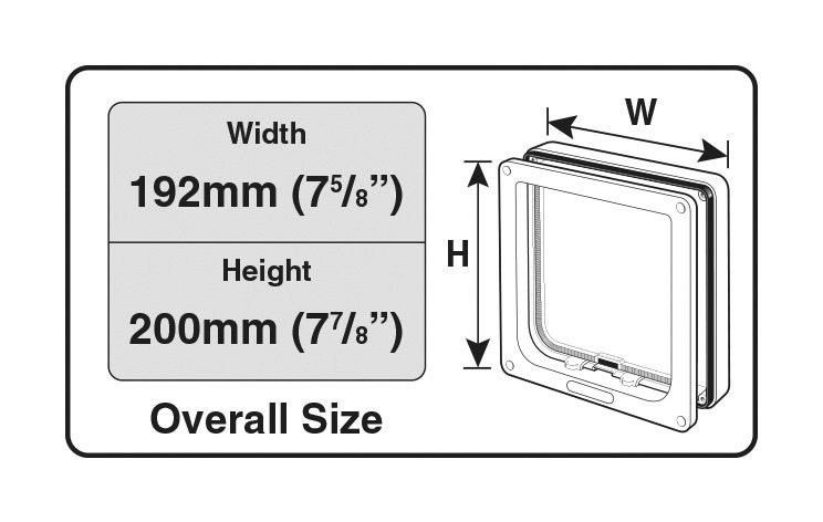 Closer Pets Cat Mate 4-Way-Locking Cat Flap - White - 4