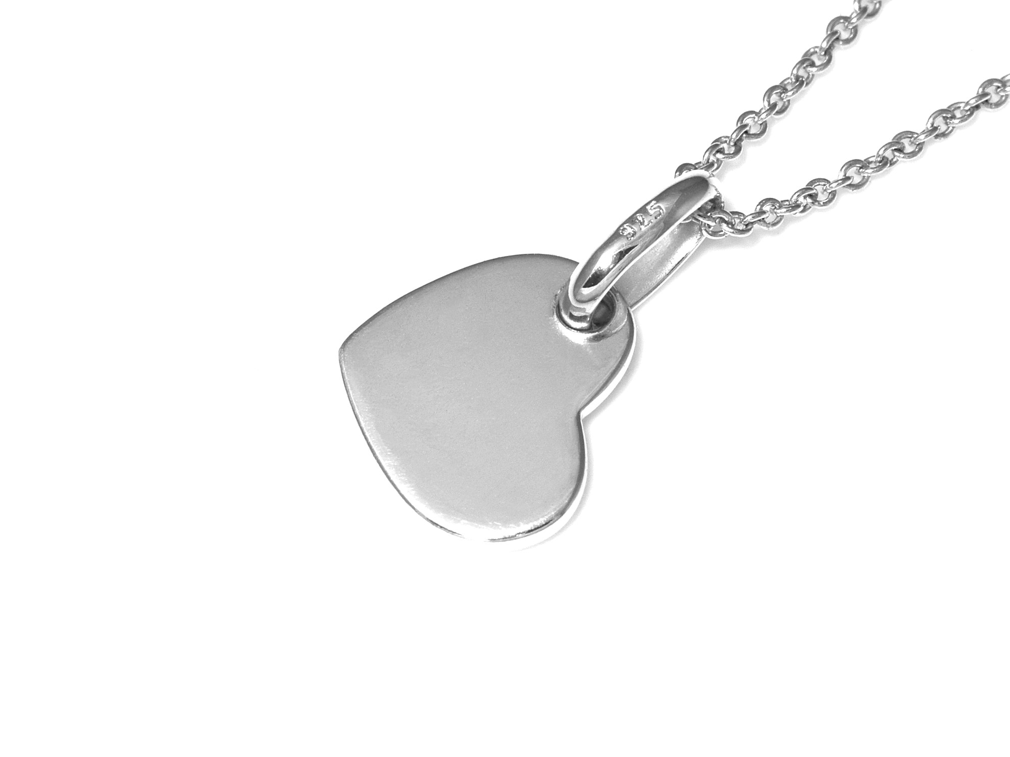 Peace and Love Halsband i Äkta 925 Silver, Hjärta Hänge, Fredssymbol Smycke - 3