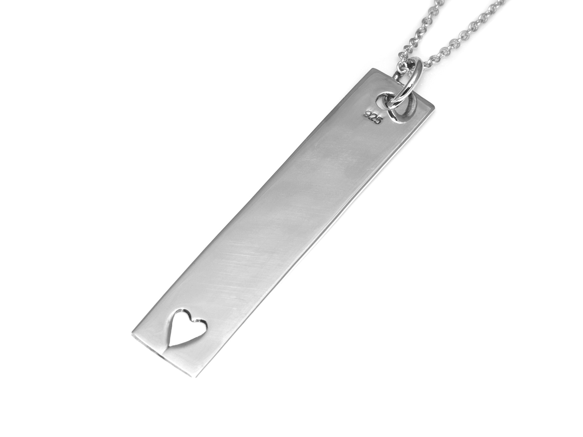 Platta med I Love You Ljudvågor Halsband i Äkta 925 Silver, Kärlekssymbol Smycke - 3
