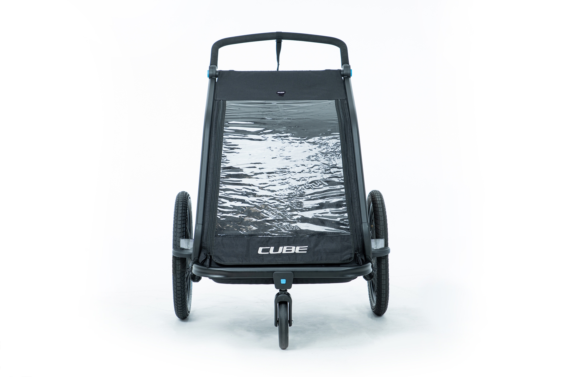 Cykelvagn Cube Kids Trailer Double CMPT, Svart - 2