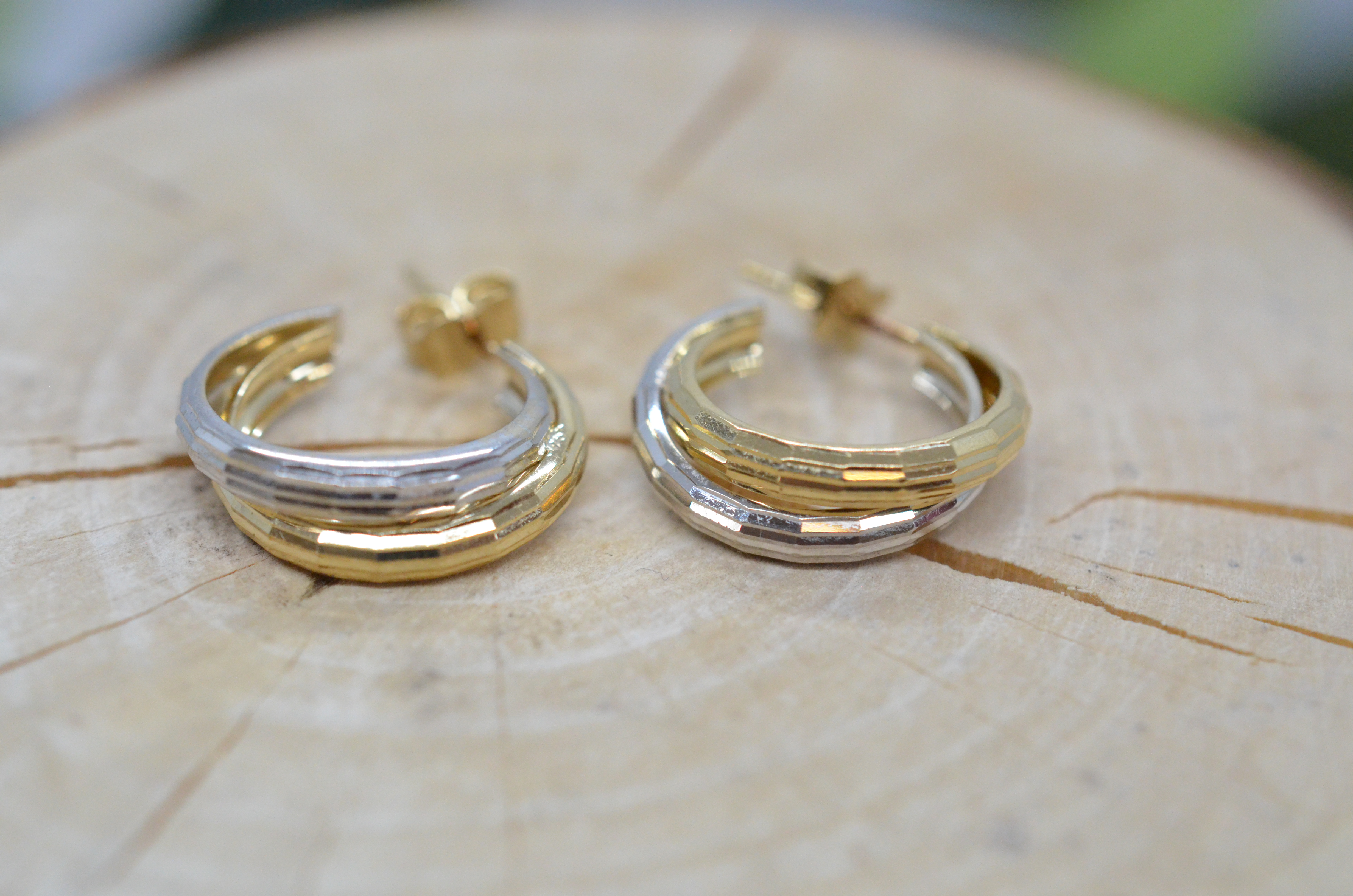Second Hand 14k two- coloured hoops