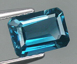 Impresionante piedra preciosa de topacio azul de Londres natural de 1,14 ct