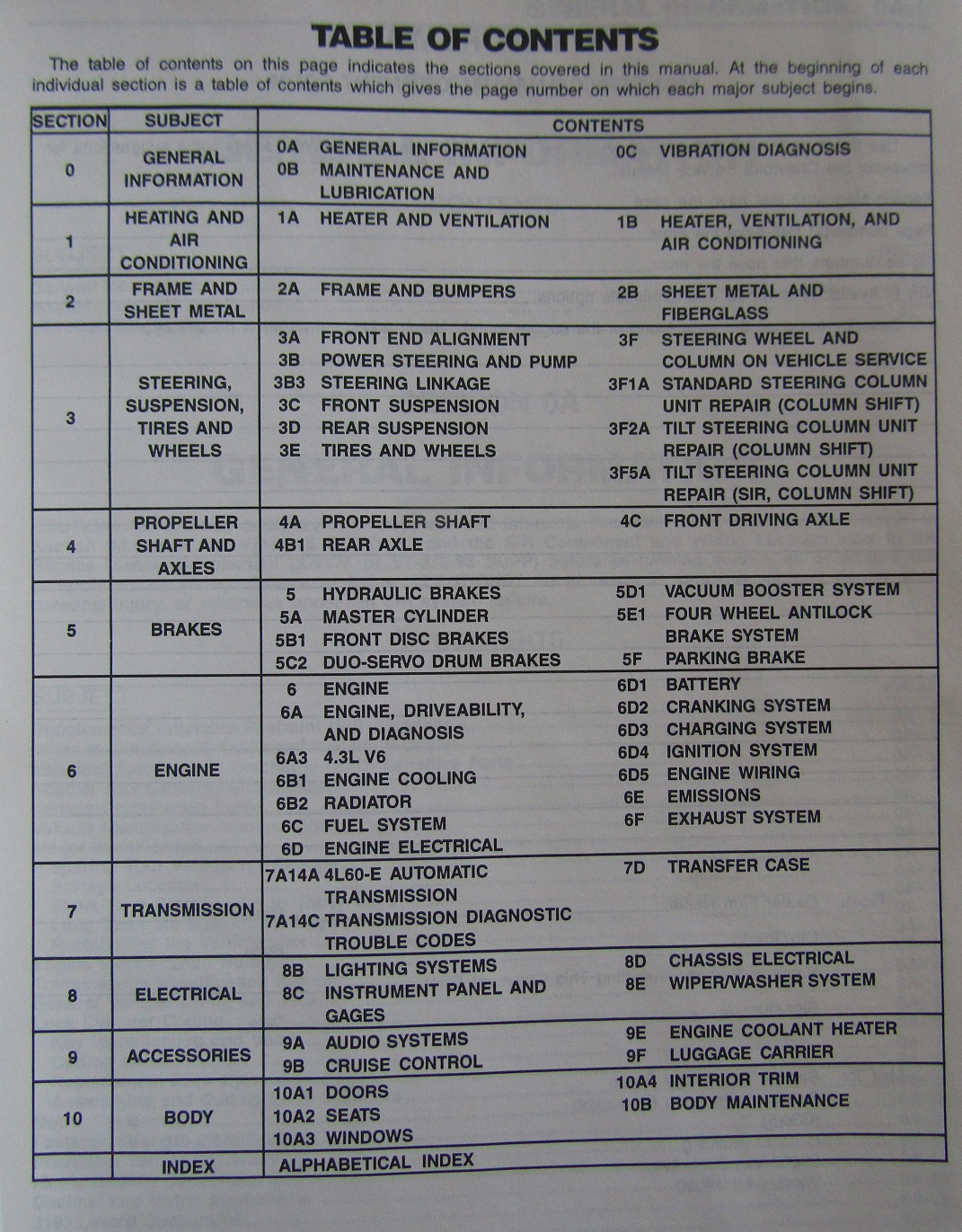 1993 Chevrolet Astro Van Service Manual - 2