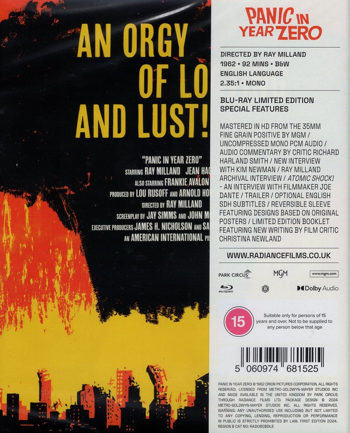 Panic In Year Zero! (Limited Edition) (ej svensk text) (Blu-Ray) - 2
