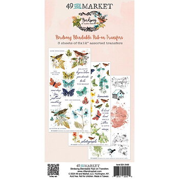 49 And Market - Rub-On Transfer Set - Blendable, Birdsong