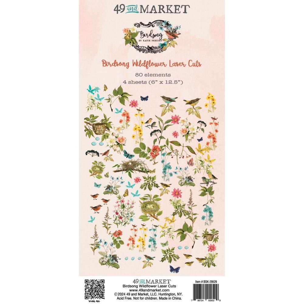49 And Market - Laser Cut Outs - Wildflower, Birdsong