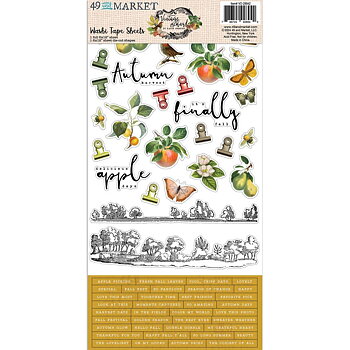 49 And Market - Washi Tape Sheets - Vintage Orchard