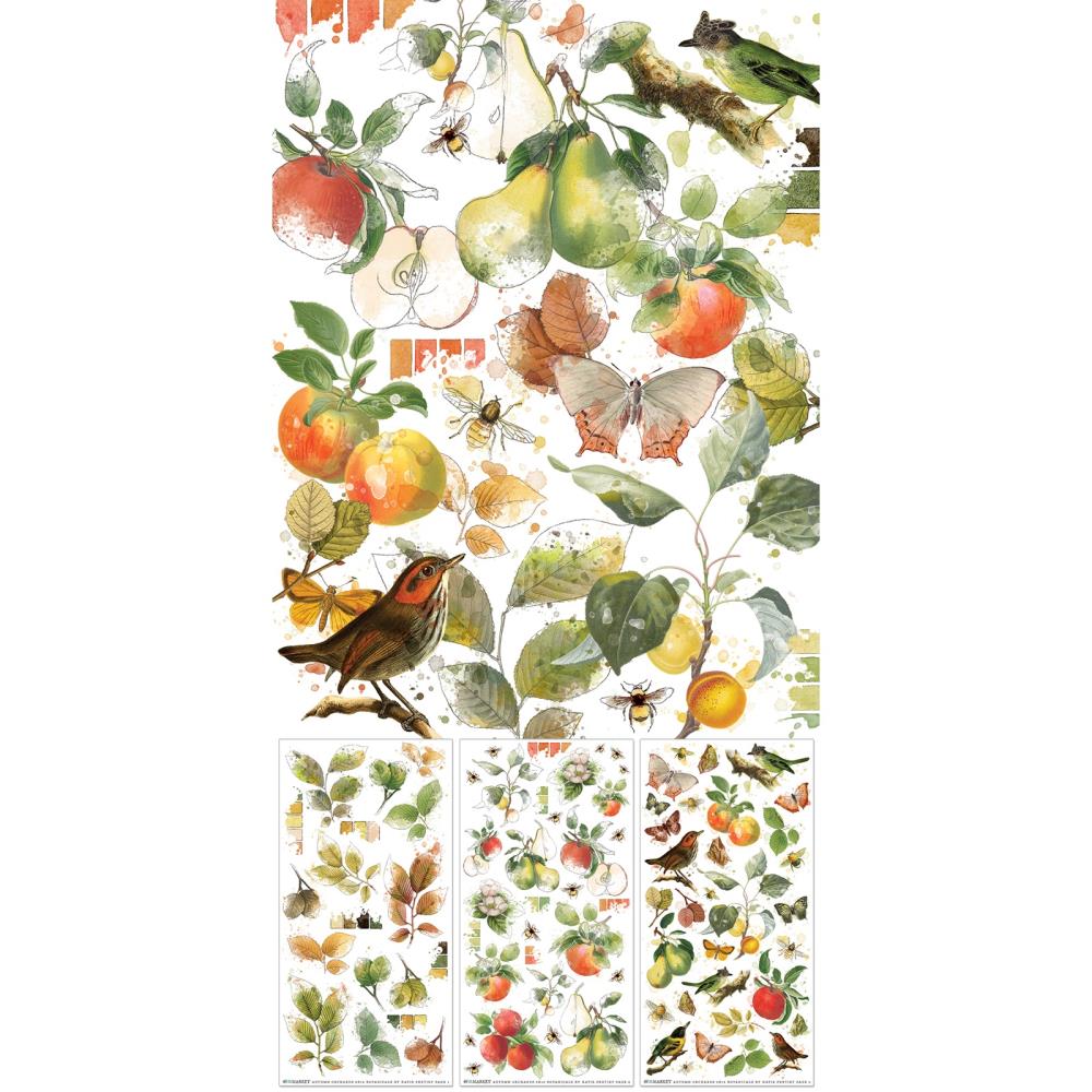 49 And Market - Rub-On Transfer Set - Vintage Orchard Botanical - 2