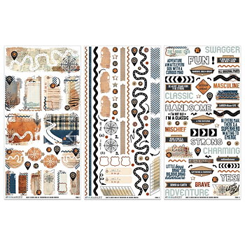49 And Market - Rub-On Transfer Set - Rust And Revs