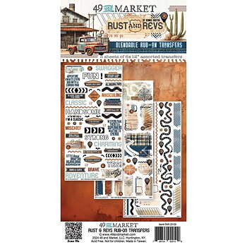 49 And Market - Rub-On Transfer Set - Rust And Revs