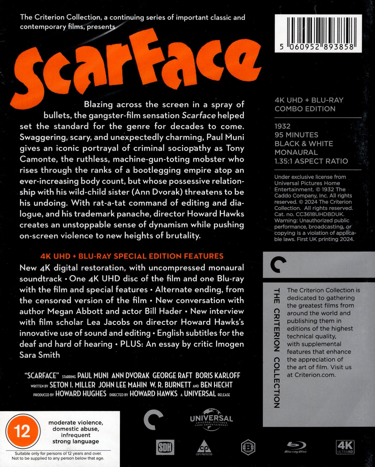 Scarface (1932) (Criterion Collection) (ej svensk text) (4K Ultra HD + Blu-ray) - 2