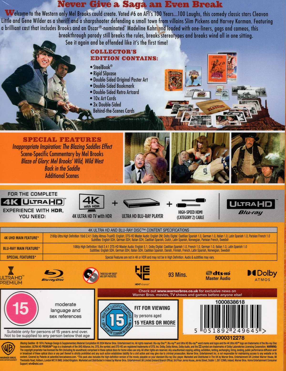 Blazing Saddles (Limited Edition Steelbook) (4K Ultra HD + Blu-ray) - 2