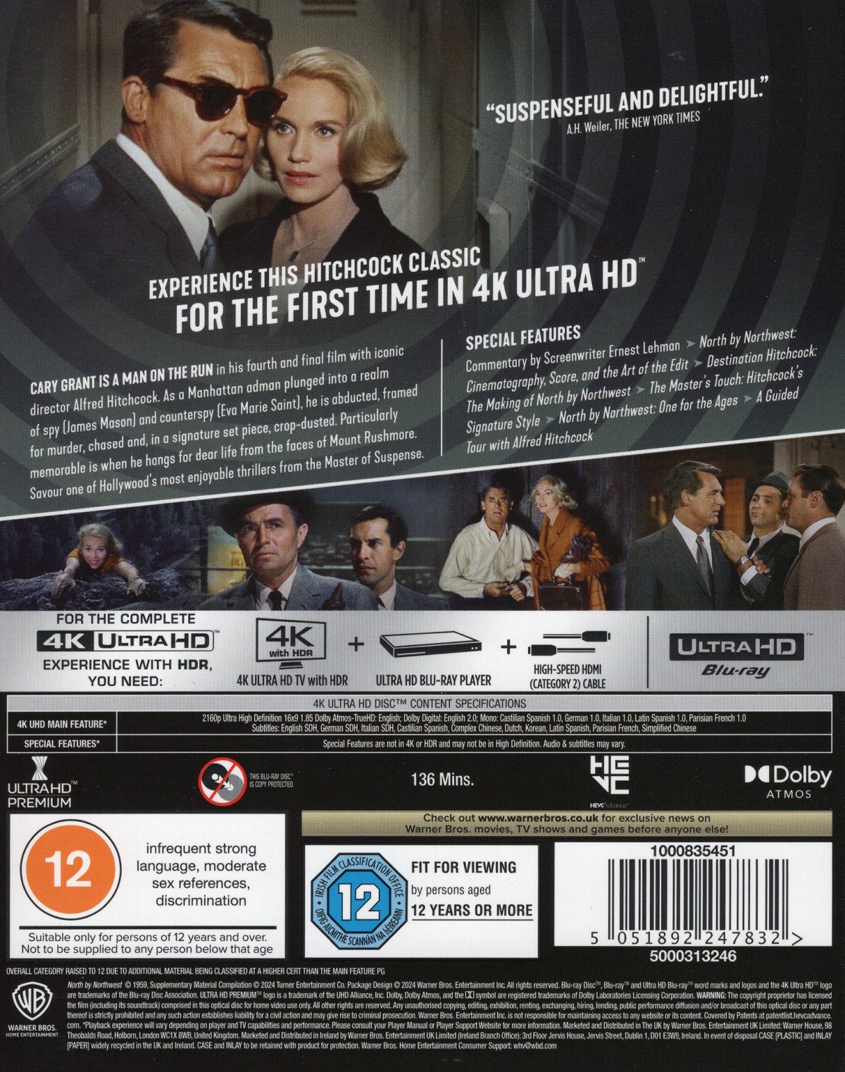 North By Northwest (ej svensk text) (4K Ultra HD) - 2