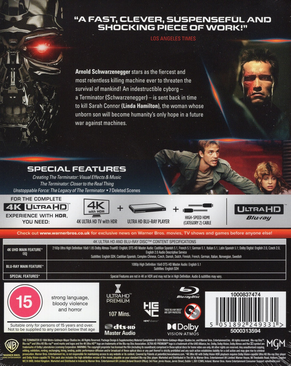 Terminator (Limited Edition Steelbook) (4K Ultra HD + Blu-ray) - 2